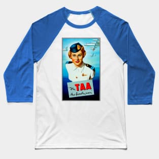 Fly TAA - Vintage Travel Poster Baseball T-Shirt